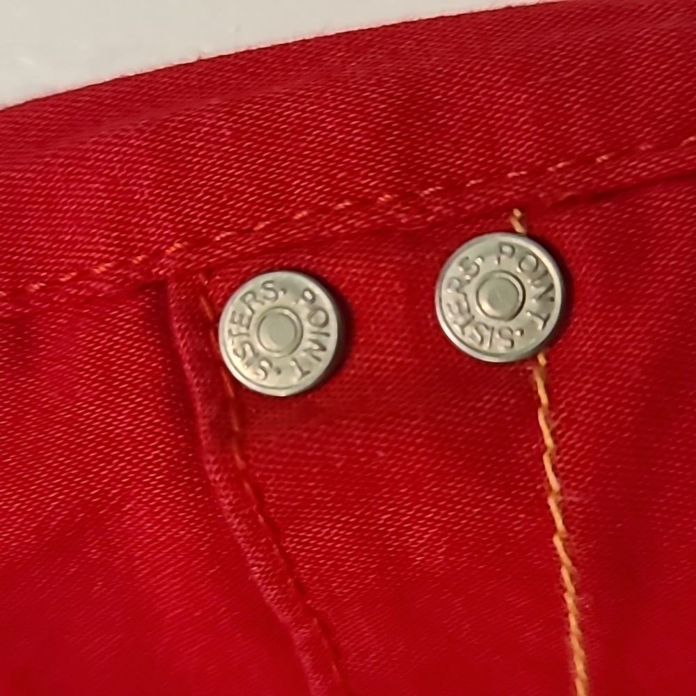 *Rare Find* Sisters point FODA Red high waisted Wide Leg pants XS Y2K - Picture 6 of 16